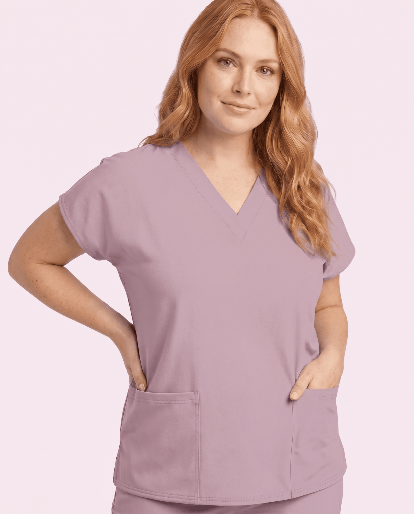 Women's 6-Pocket V-neck Top Blossom - Scrubloop
