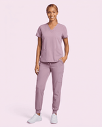 Women's 6-Pocket V-neck Top Blossom - Scrubloop