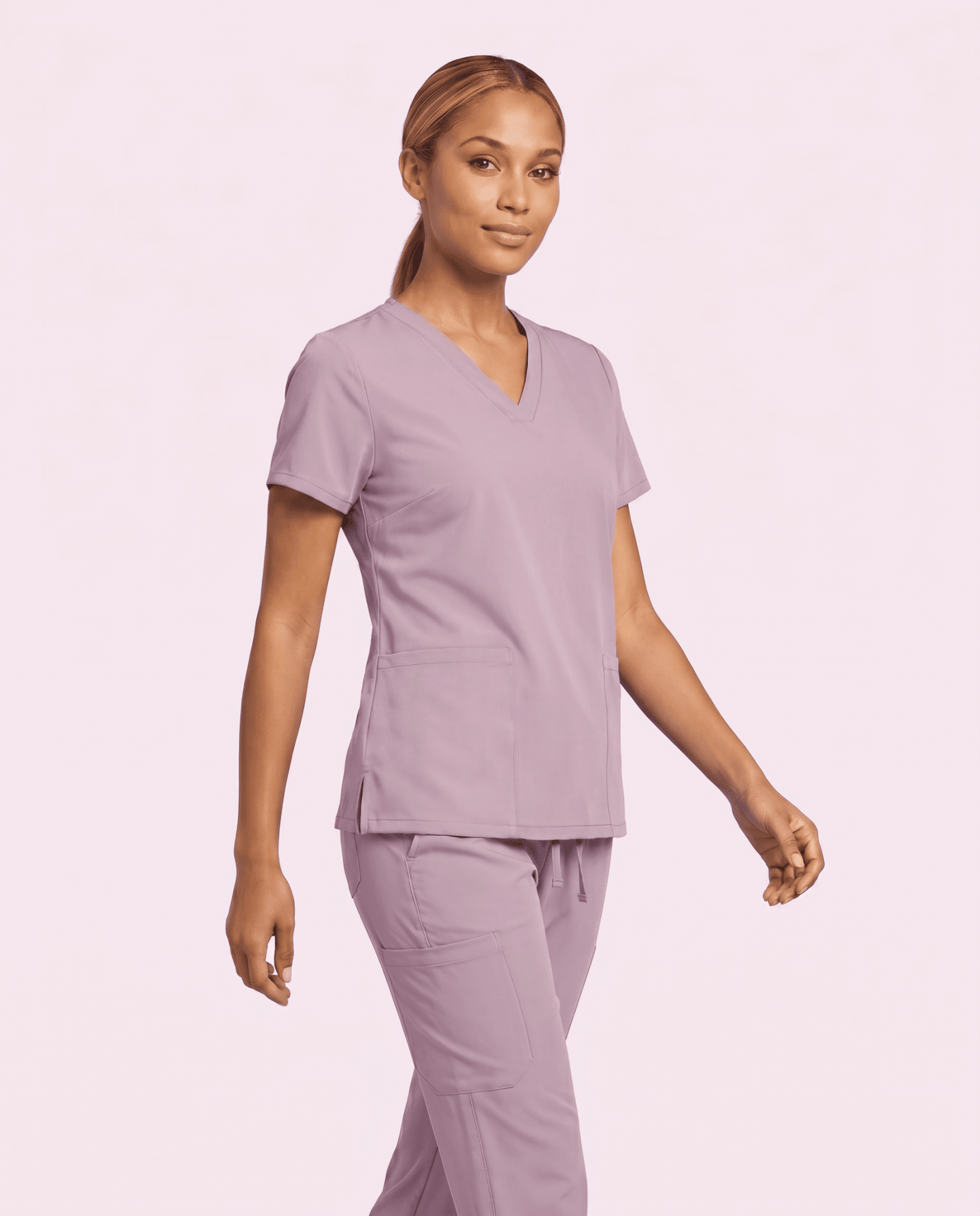 Women's 6-Pocket V-neck Top Blossom - Scrubloop
