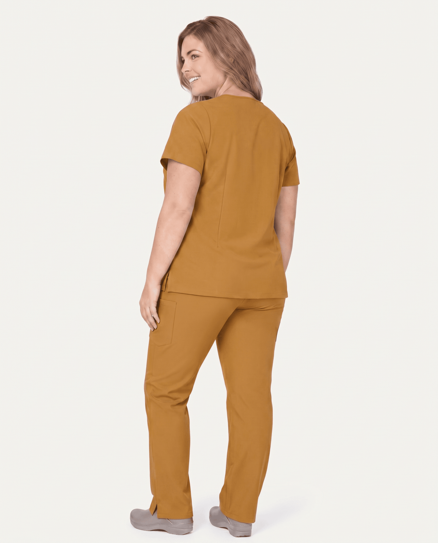 Women's 6-Pocket V-neck Top Cider - Scrubloop