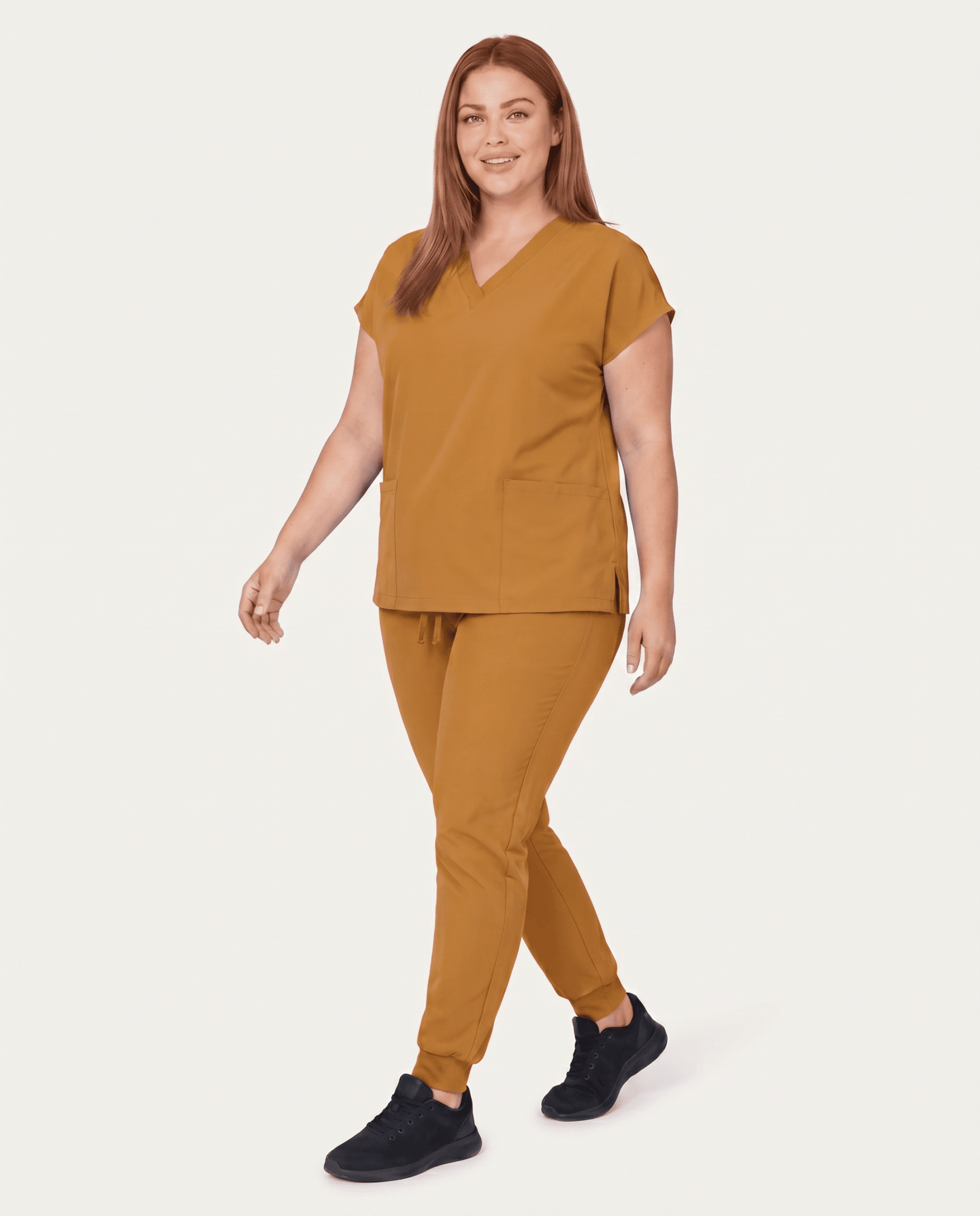 Women's 6-Pocket V-neck Top Cider - Scrubloop