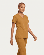 Women's 6-Pocket V-neck Top Cider - Scrubloop