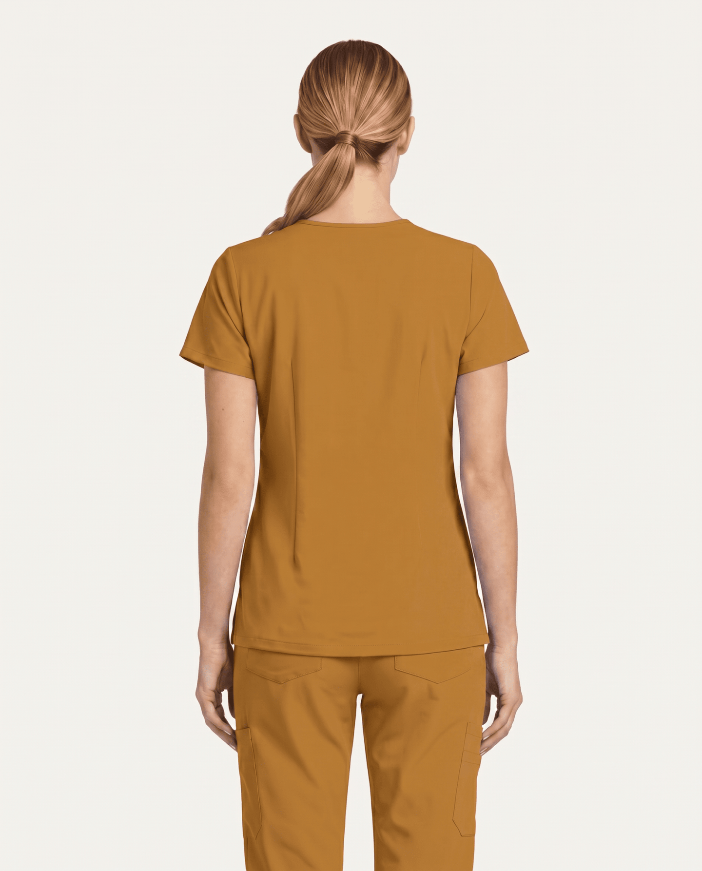 Women's 6-Pocket V-neck Top Cider - Scrubloop