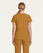 Women's 6-Pocket V-neck Top Cider - Scrubloop