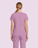 Women's 6-Pocket V-neck Top Lilac - Scrubloop