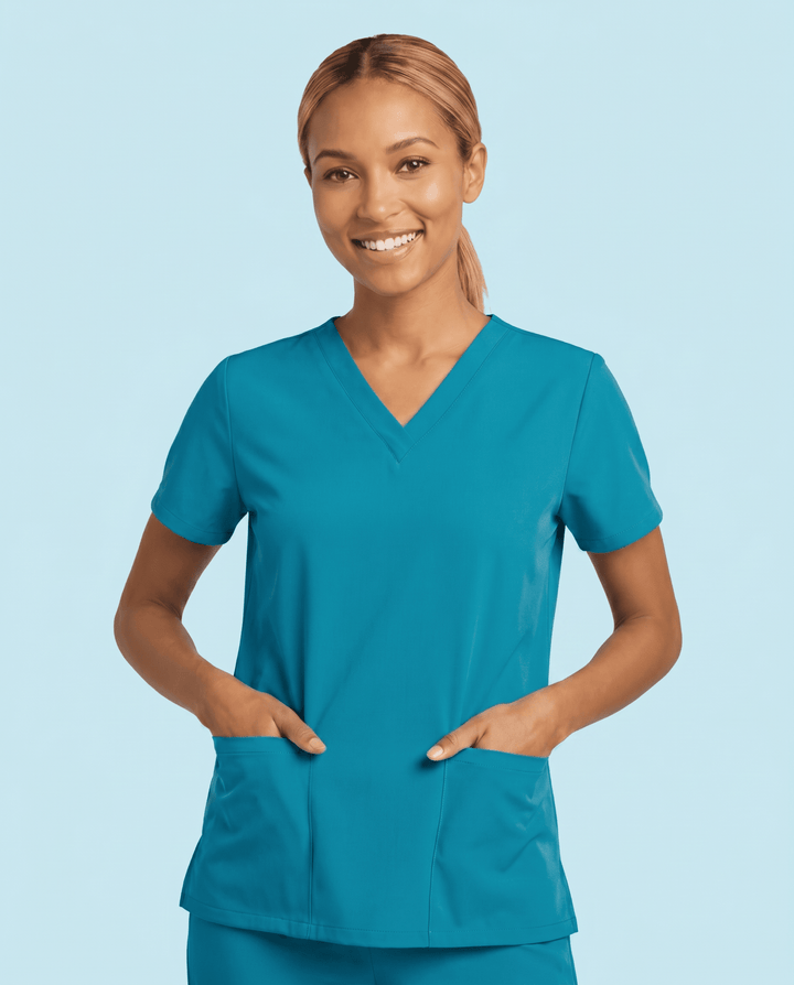 Women's 6-Pocket V-neck Top Marina