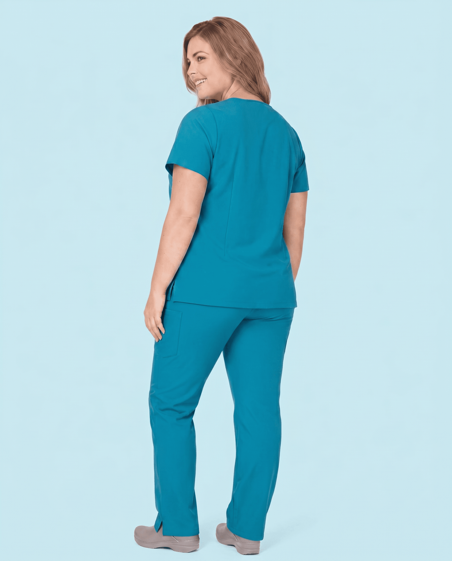 Women's 6-Pocket V-neck Top Marina - Scrubloop