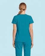 Women's 6-Pocket V-neck Top Marina - Scrubloop
