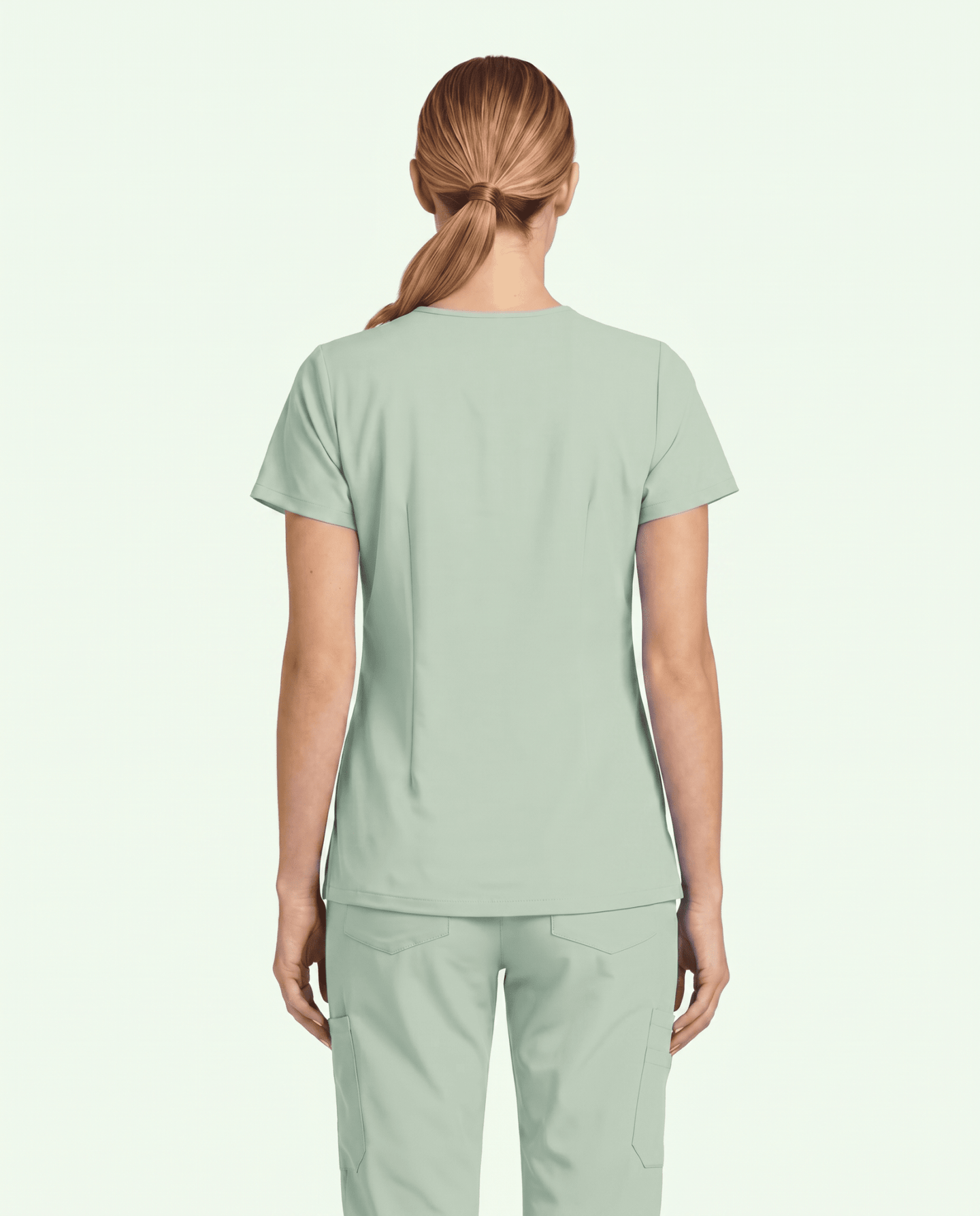 Women's 6-Pocket V-neck Top Mint - Scrubloop