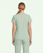 Women's 6-Pocket V-neck Top Mint - Scrubloop