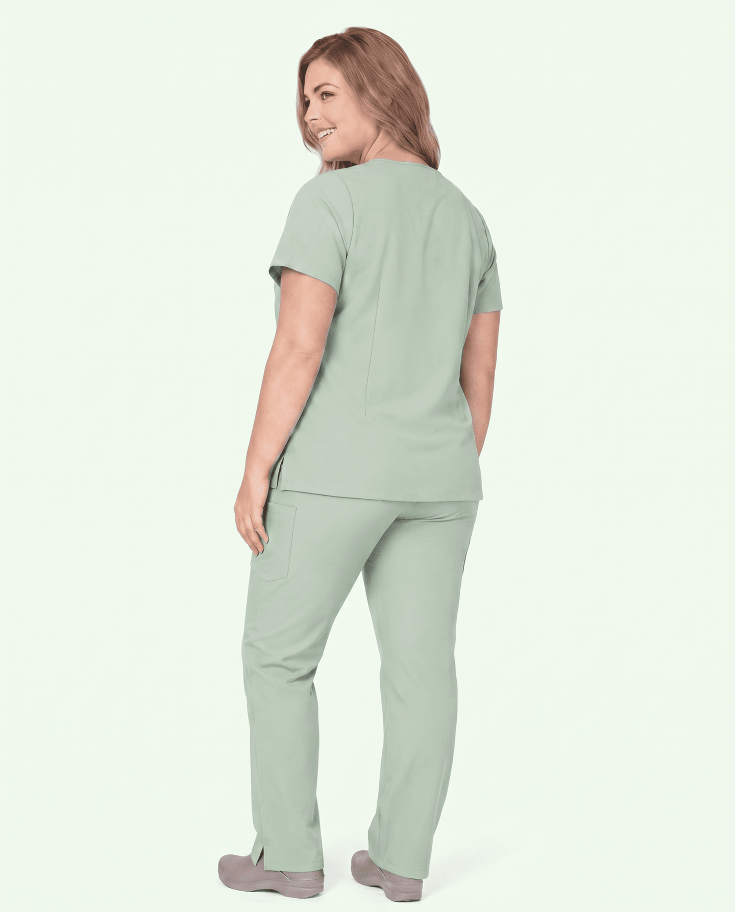 Women's 6-Pocket V-neck Top Mint - Scrubloop