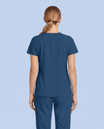 Women's 6-Pocket V-neck Top Ocean - Scrubloop