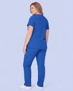 Women's 6-Pocket V-neck Top Royal Blue - Scrubloop