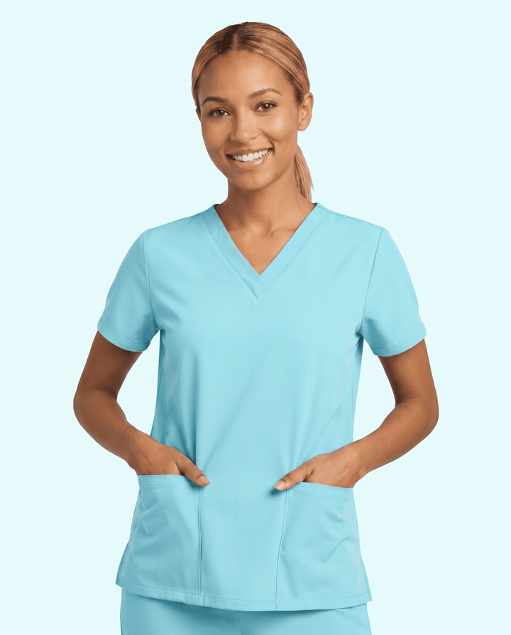 Women's 6-Pocket V-neck Top Surf