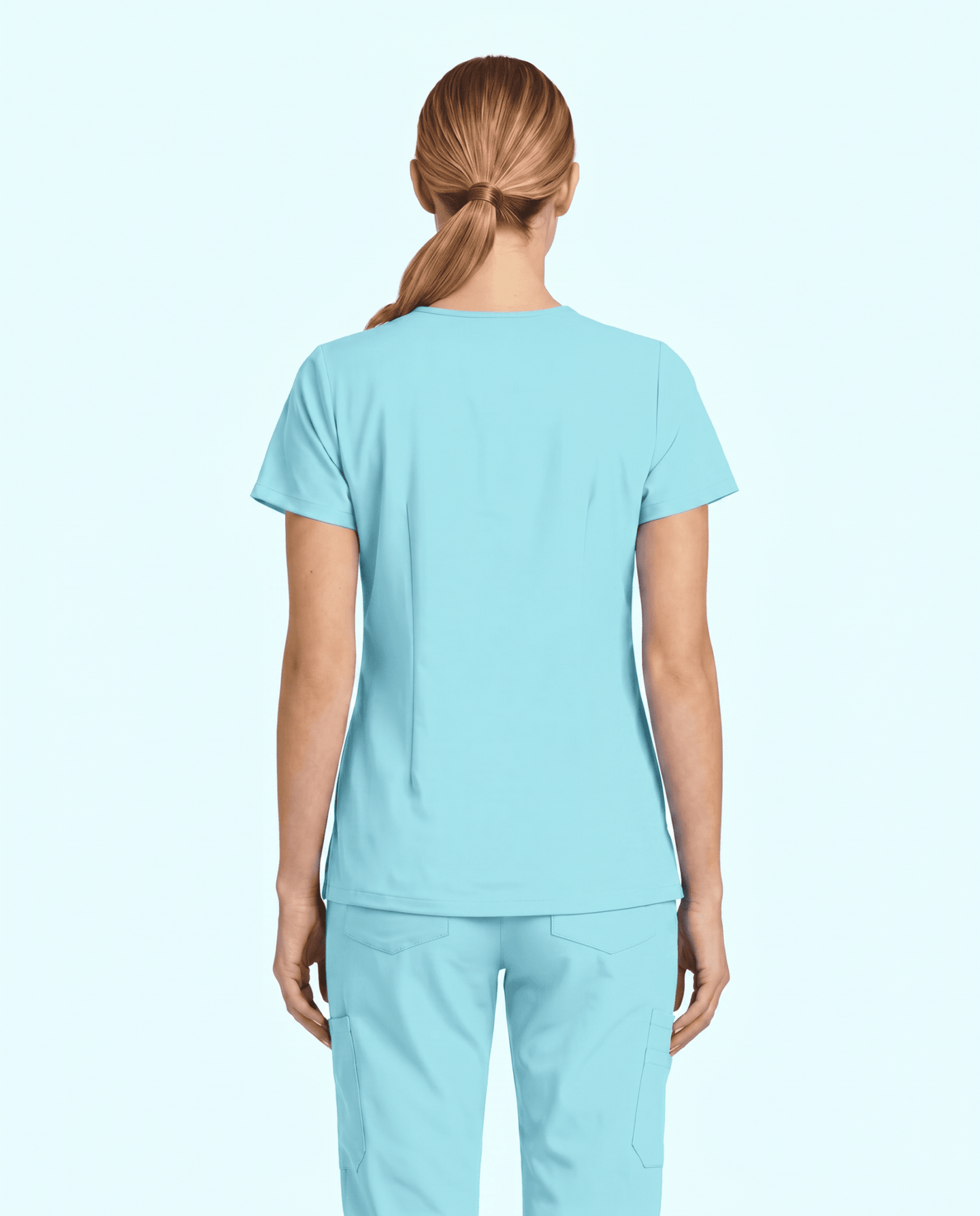 Women's 6-Pocket V-neck Top Surf - Scrubloop