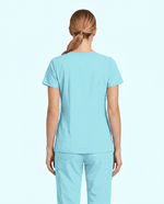 Women's 6-Pocket V-neck Top Surf - Scrubloop