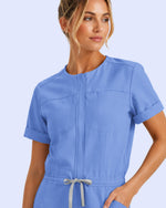 Women's Barrel Jumpsuit Ceil Blue - Scrubloop