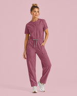 Women's Barrel Jumpsuit Mauve - Scrubloop