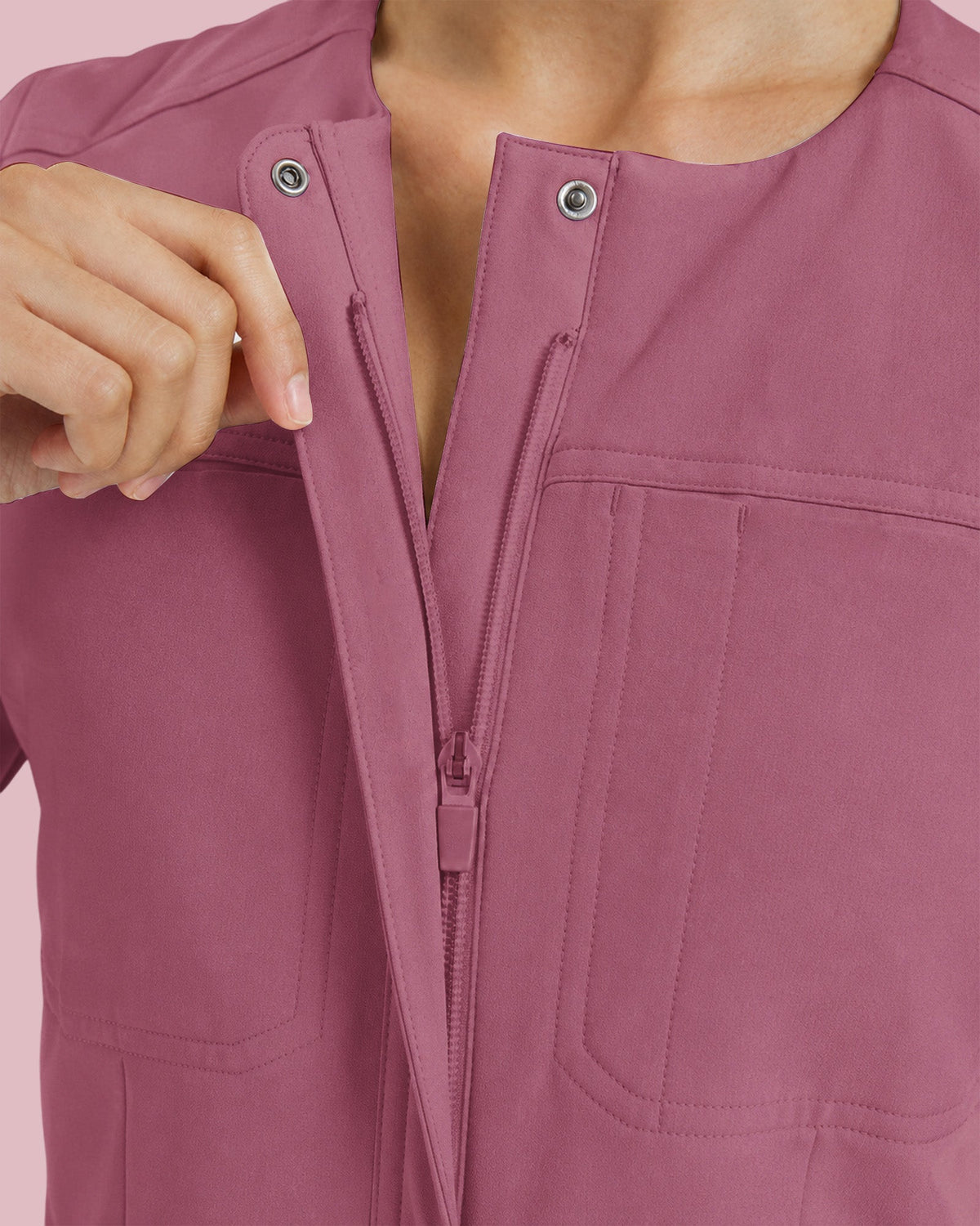 Women's Barrel Jumpsuit Mauve - Scrubloop