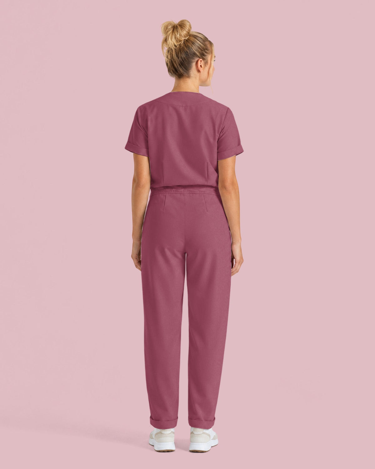 Women's Barrel Jumpsuit Mauve - Scrubloop