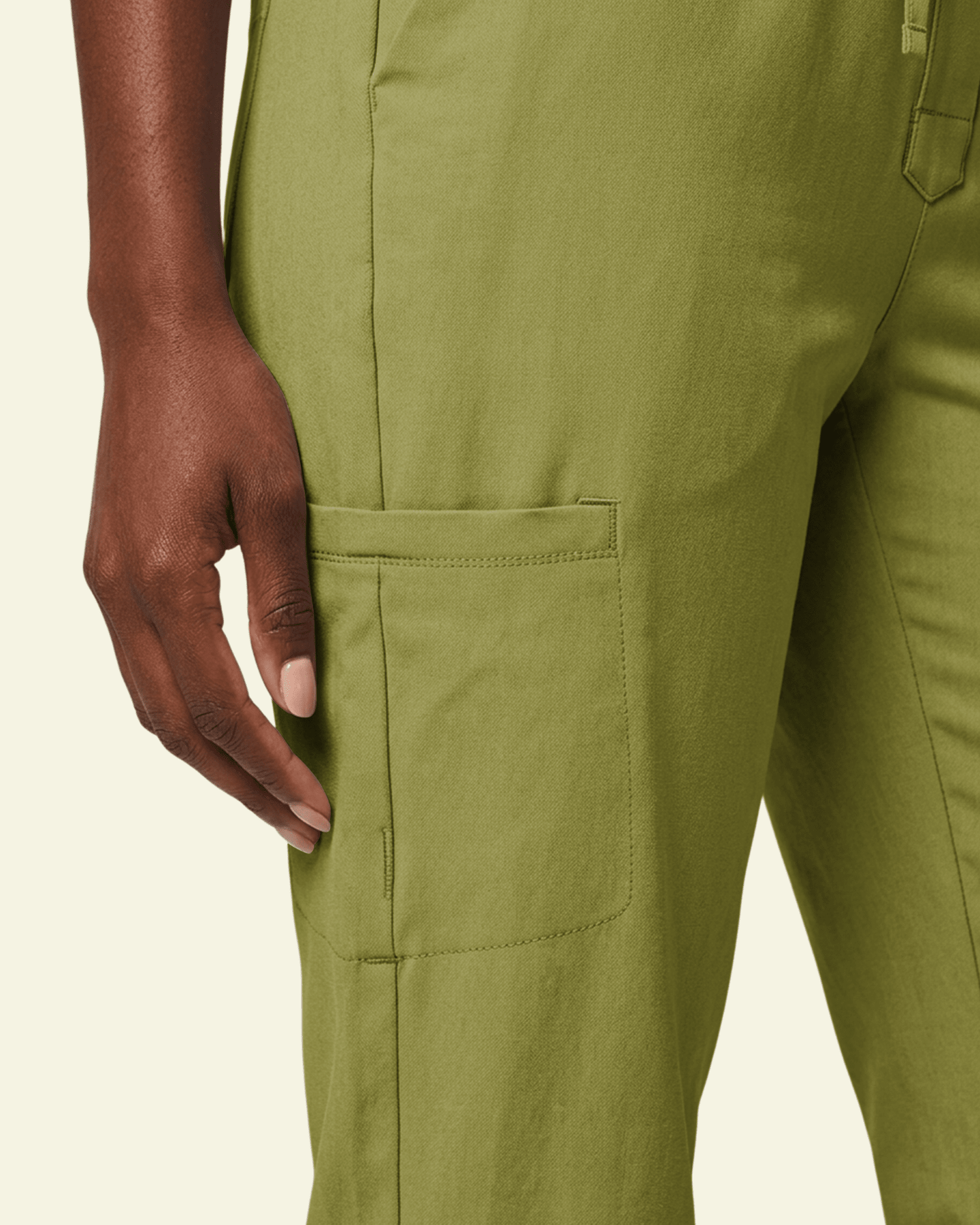 Women's Camp Collar Jumpsuit Avocado - Scrubloop