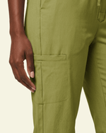 Women's Camp Collar Jumpsuit Avocado - Scrubloop