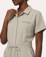 Women's Camp Collar Jumpsuit Birch - Scrubloop