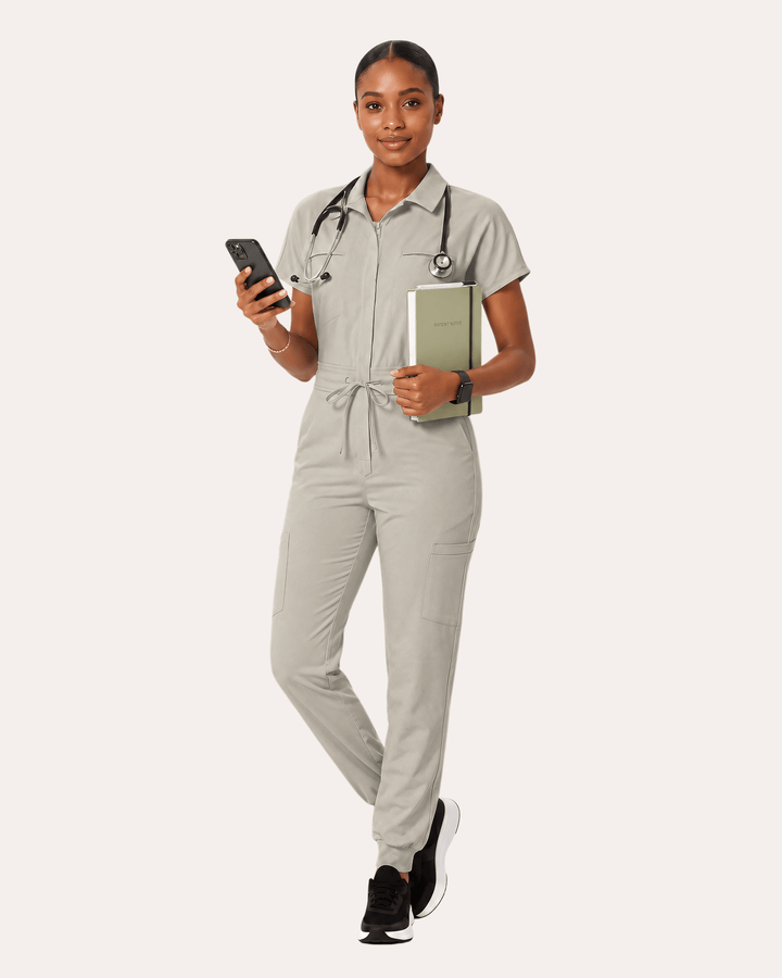 Women's Camp Collar Jumpsuit Birch