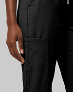Women's Camp Collar Jumpsuit Black - Scrubloop
