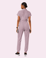 Women's Camp Collar Jumpsuit Blossom - Scrubloop