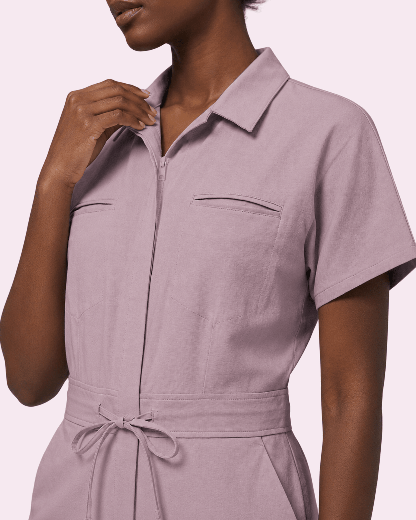 Women's Camp Collar Jumpsuit Blossom - Scrubloop