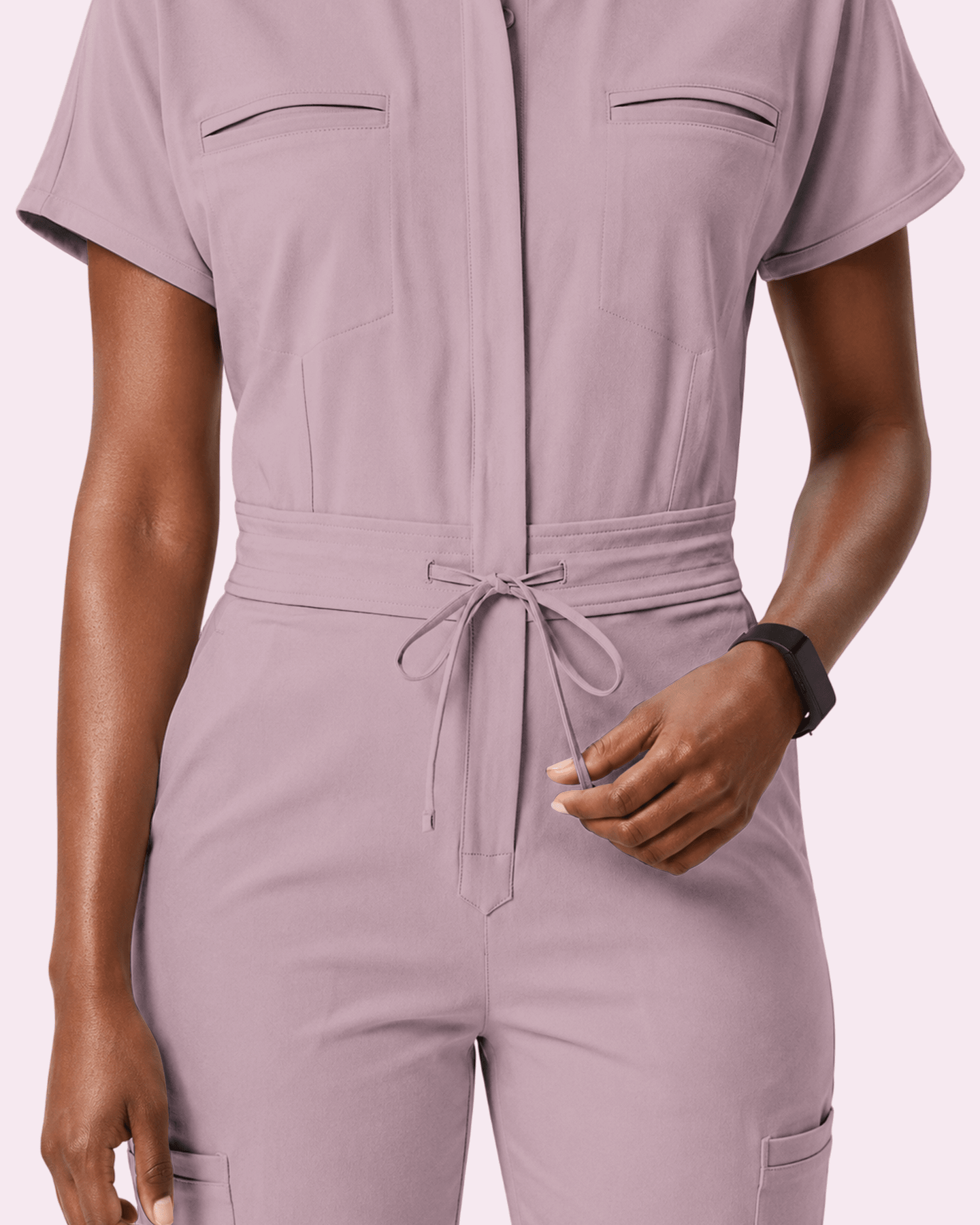 Women's Camp Collar Jumpsuit Blossom - Scrubloop