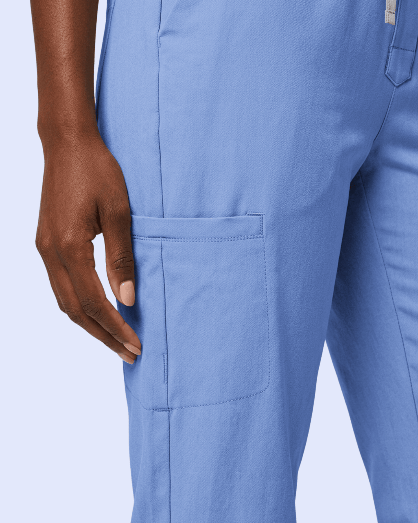 Women's Camp Collar Jumpsuit Ceil Blue - Scrubloop