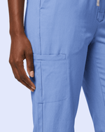 Women's Camp Collar Jumpsuit Ceil Blue - Scrubloop