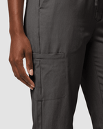 Women's Camp Collar Jumpsuit Charcoal - Scrubloop