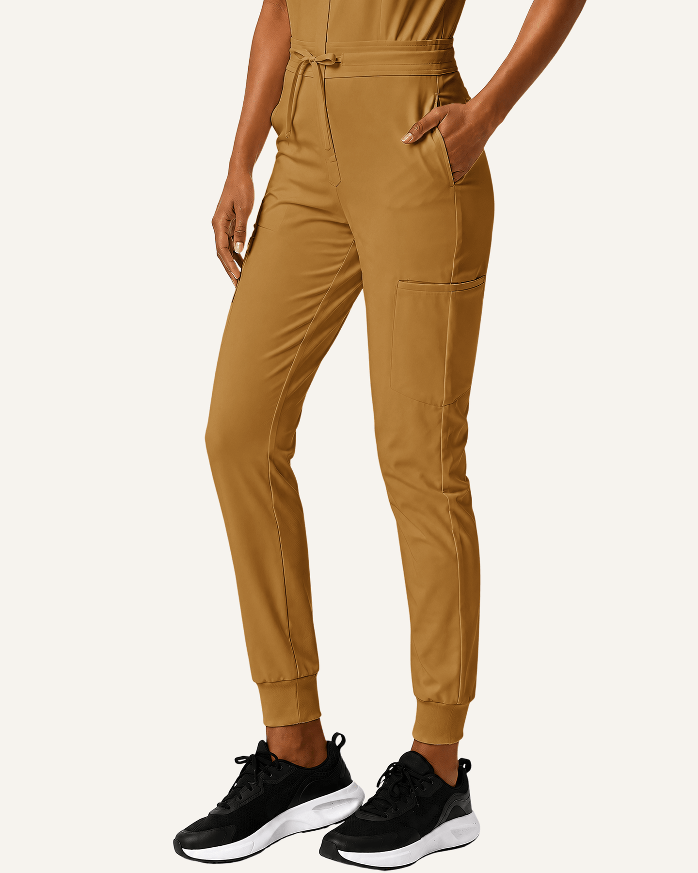 Women's Camp Collar Jumpsuit Cider - Scrubloop