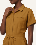 Women's Camp Collar Jumpsuit Cider - Scrubloop