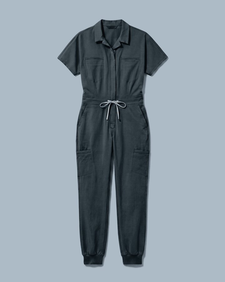 Women's Camp Collar Jumpsuit Dark Harbor