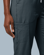 Women's Camp Collar Jumpsuit Dark Harbor - Scrubloop
