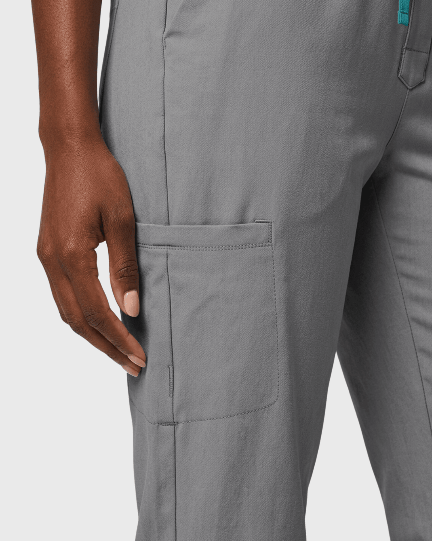 Women's Camp Collar Jumpsuit Heather Gray - Scrubloop