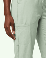 Women's Camp Collar Jumpsuit Mint - Scrubloop