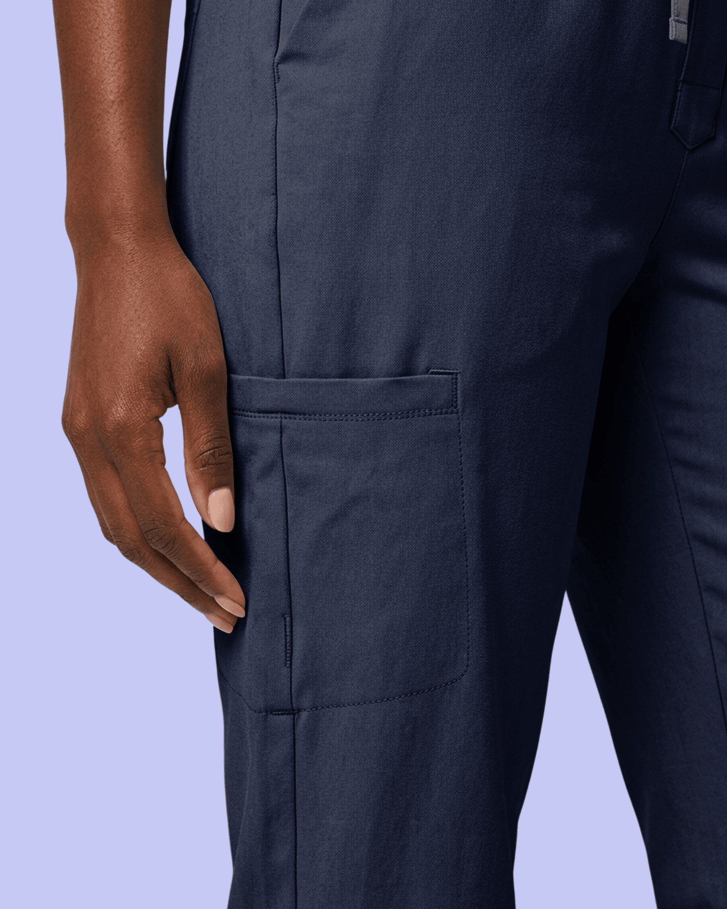 Women's Camp Collar Jumpsuit Navy - Scrubloop