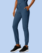 Women's Camp Collar Jumpsuit Ocean - Scrubloop