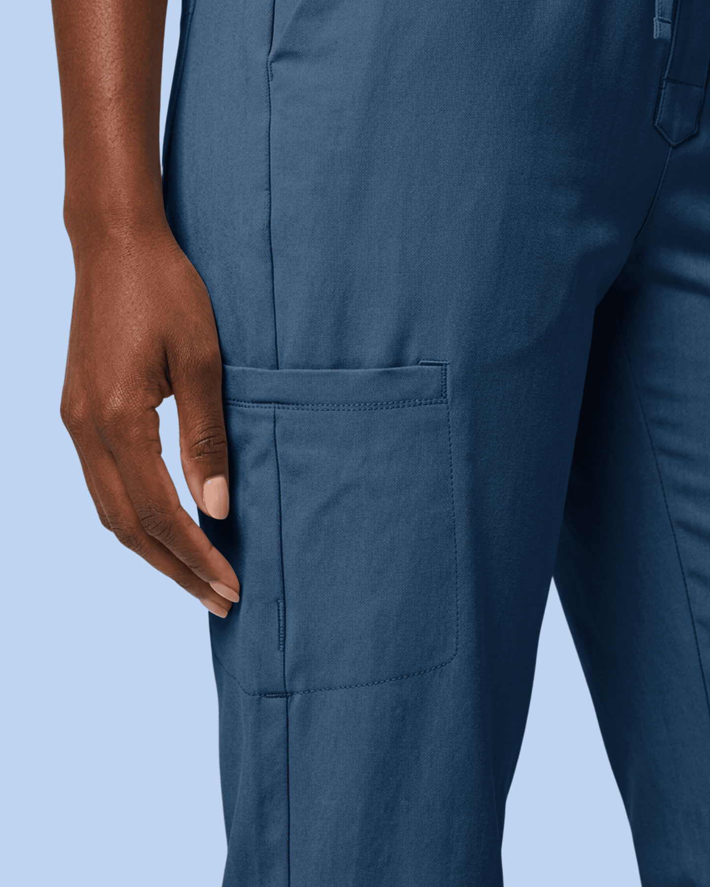 Women's Camp Collar Jumpsuit Ocean - Scrubloop