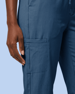 Women's Camp Collar Jumpsuit Ocean - Scrubloop