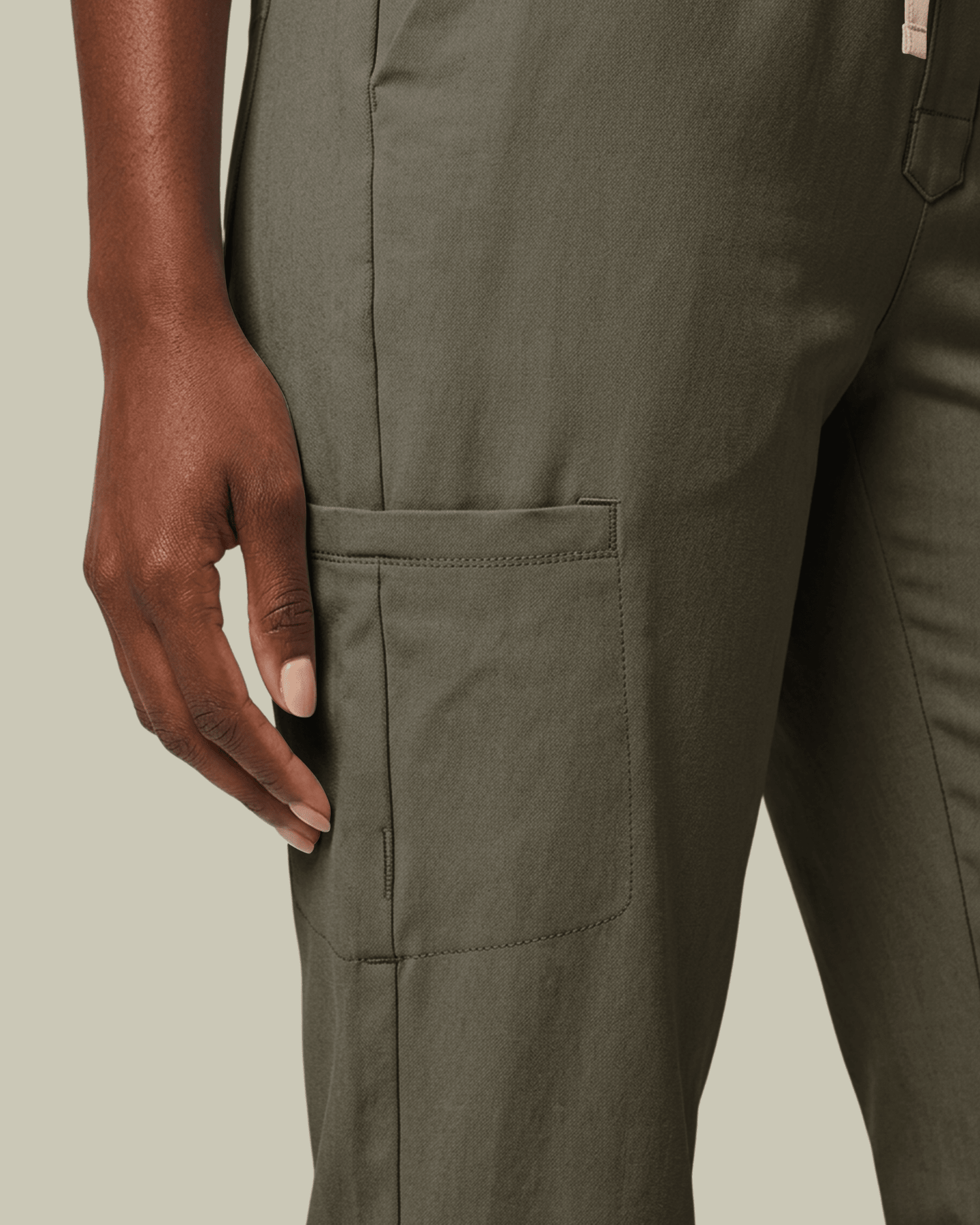 Women's Camp Collar Jumpsuit Olive - Scrubloop