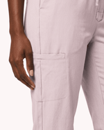 Women's Camp Collar Jumpsuit Rose Quartz - Scrubloop