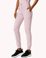 Women's Camp Collar Jumpsuit Rose Quartz - Scrubloop