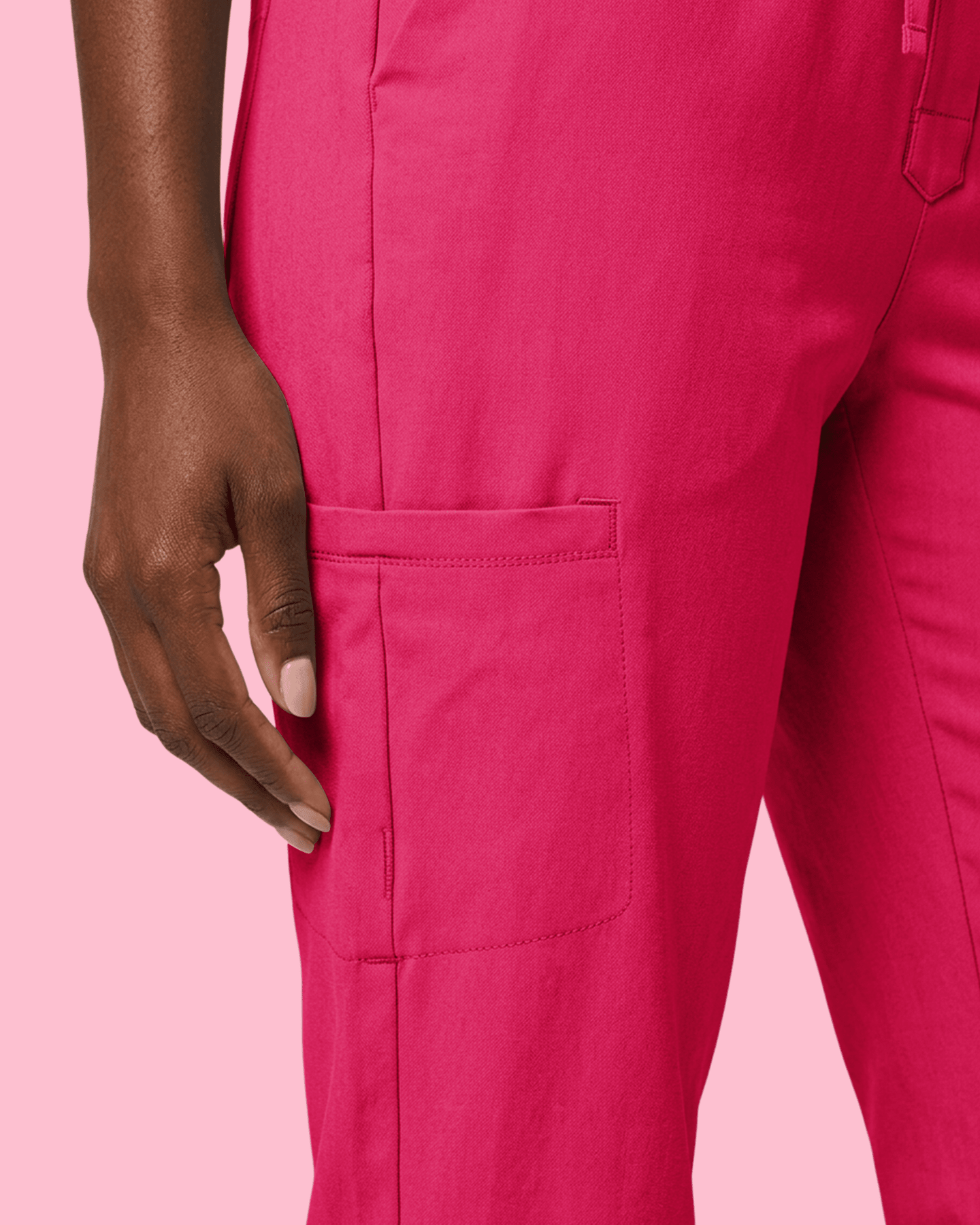 Women's Camp Collar Jumpsuit Sangria - Scrubloop