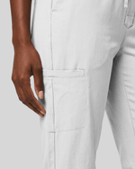 Women's Camp Collar Jumpsuit White - Scrubloop